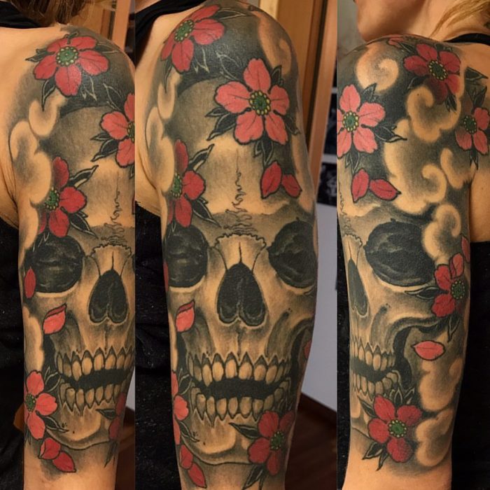 Skull and Sakura